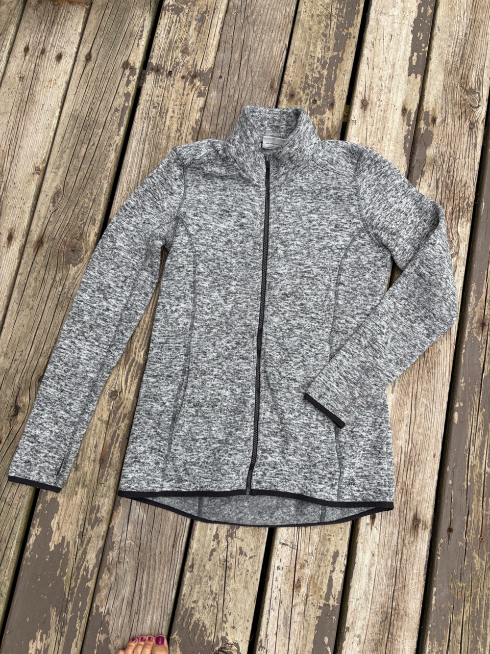 RBX Heather Gray Zip-Up Utility Jacket
